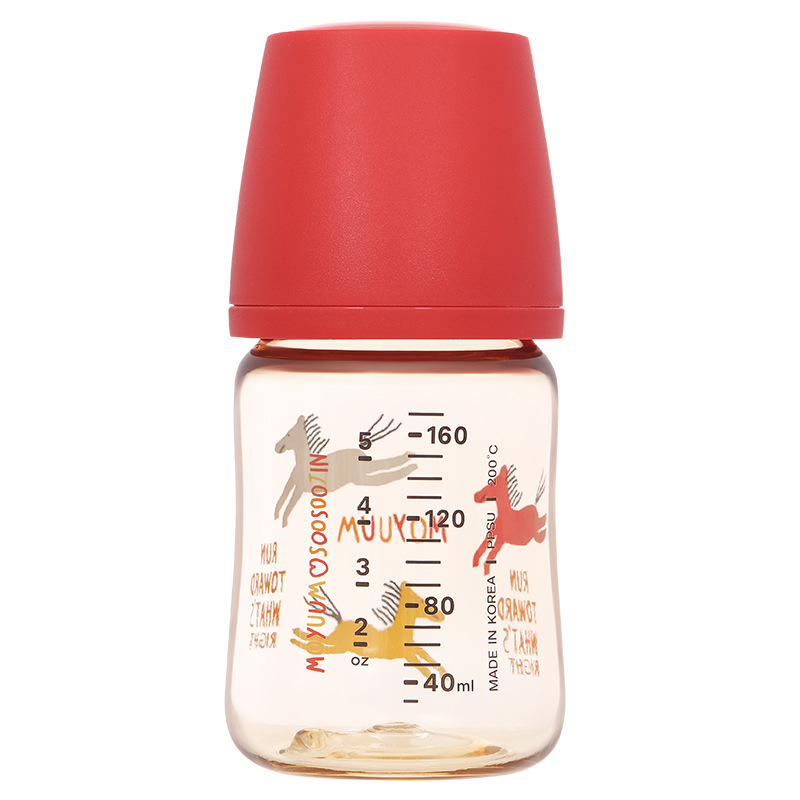 Bình sữa nhựa PPSU Moyuum cổ rộng All In One Bottle 170 ml - Ngựa đỏ (0 - 3 tháng) 2