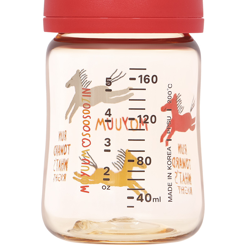 Bình sữa nhựa PPSU Moyuum cổ rộng All In One Bottle 170 ml - Ngựa đỏ (0 - 3 tháng) 3