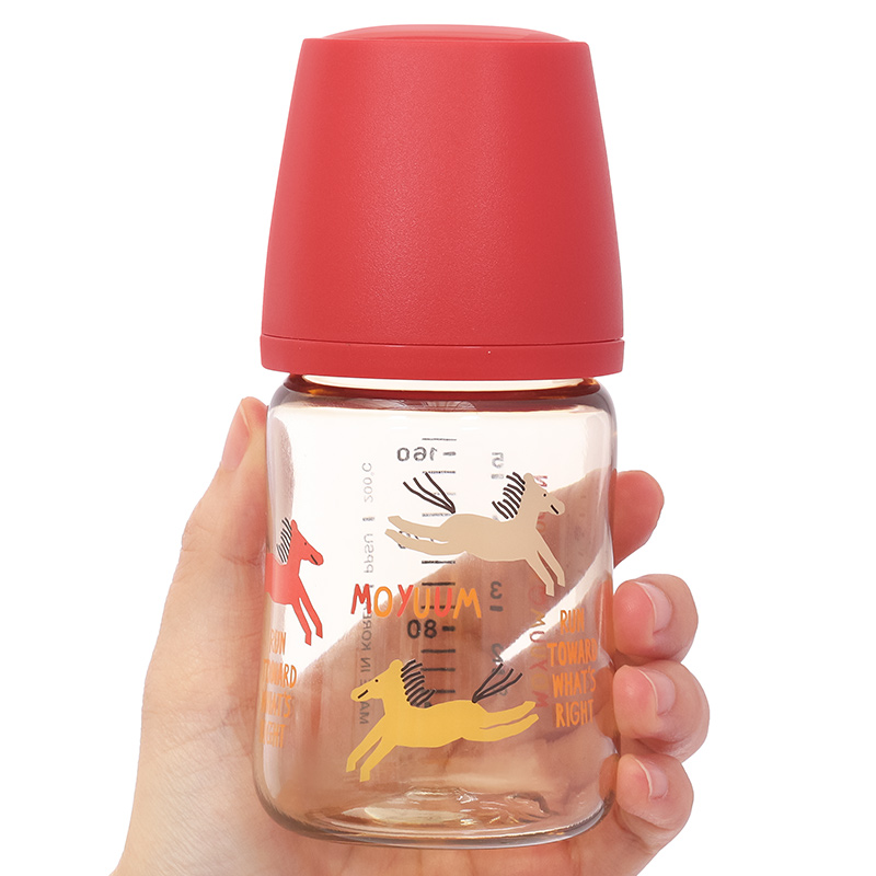 Bình sữa nhựa PPSU Moyuum cổ rộng All In One Bottle 170 ml - Ngựa đỏ (0 - 3 tháng) 8