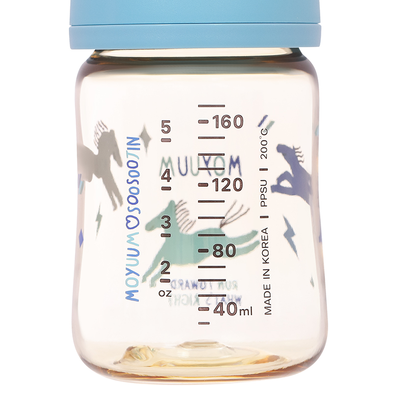 Bình sữa nhựa PPSU Moyuum cổ rộng All In One Bottle 170 ml - Ngựa xanh (0 - 3 tháng) 3
