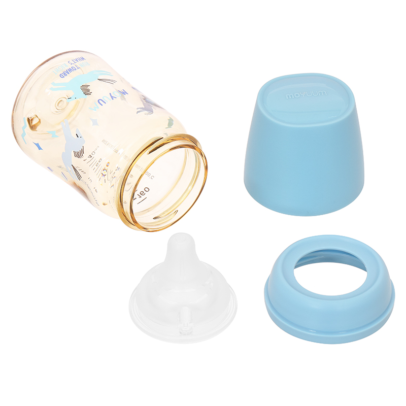 Bình sữa nhựa PPSU Moyuum cổ rộng All In One Bottle 170 ml - Ngựa xanh (0 - 3 tháng) 4