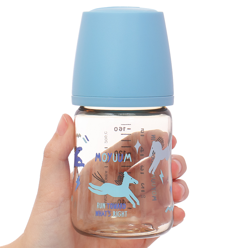 Bình sữa nhựa PPSU Moyuum cổ rộng All In One Bottle 170 ml - Ngựa xanh (0 - 3 tháng) 8