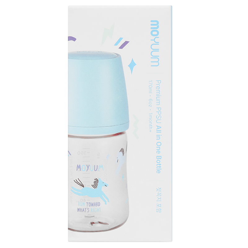 Bình sữa nhựa PPSU Moyuum cổ rộng All In One Bottle 170 ml - Ngựa xanh (0 - 3 tháng) 10