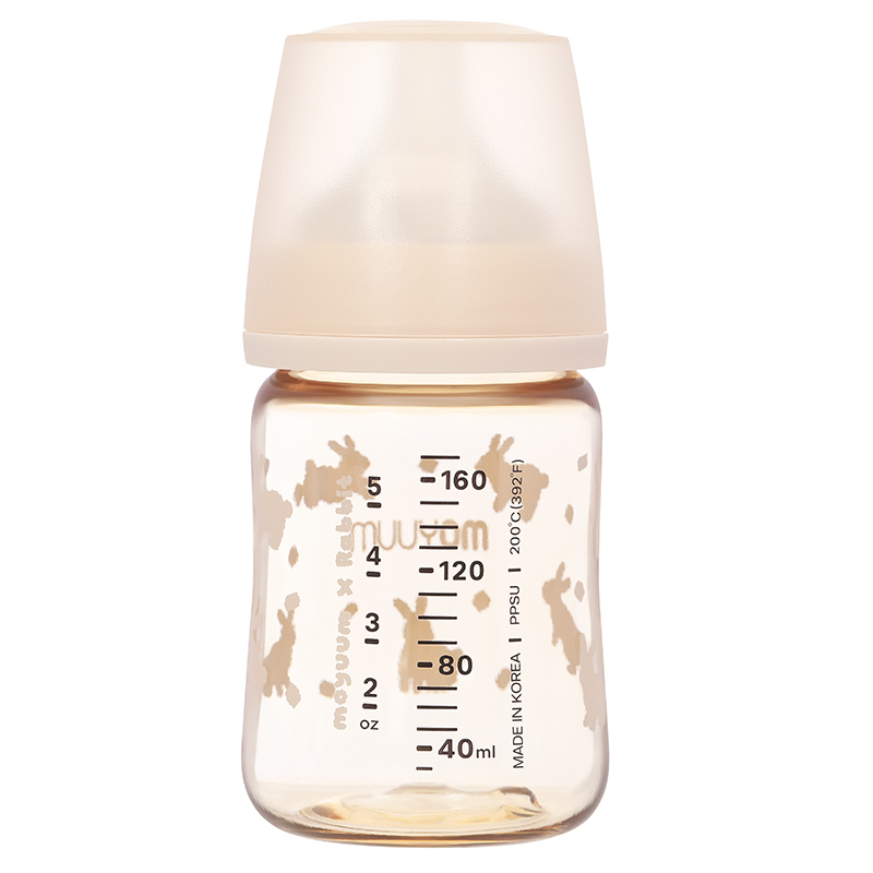 Bình sữa nhựa PPSU Moyuum cổ rộng All In One Bottle 170 ml - Thỏ hồng (0 - 3 tháng) 2
