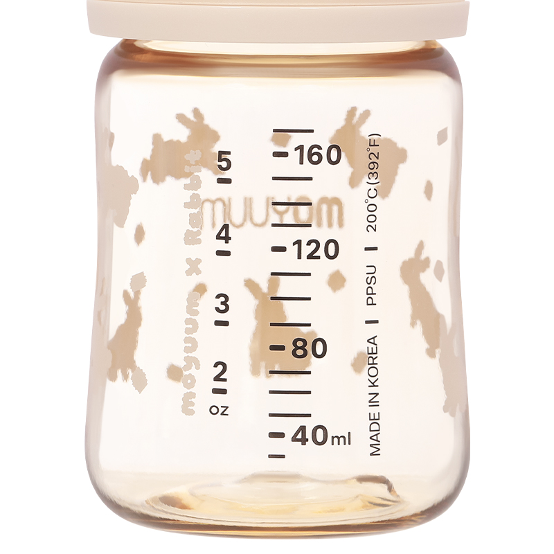 Bình sữa nhựa PPSU Moyuum cổ rộng All In One Bottle 170 ml - Thỏ hồng (0 - 3 tháng) 3