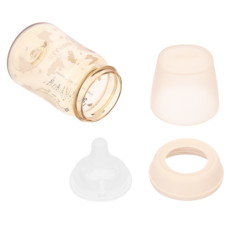 Bình sữa nhựa PPSU Moyuum cổ rộng All In One Bottle 170 ml - Thỏ hồng (0 - 3 tháng) 4