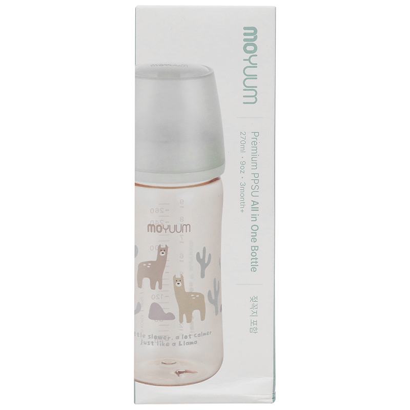 Bình sữa nhựa PPSU Moyuum cổ rộng All In One Bottle 170 ml - Lạc đà (0 - 3 tháng) 24