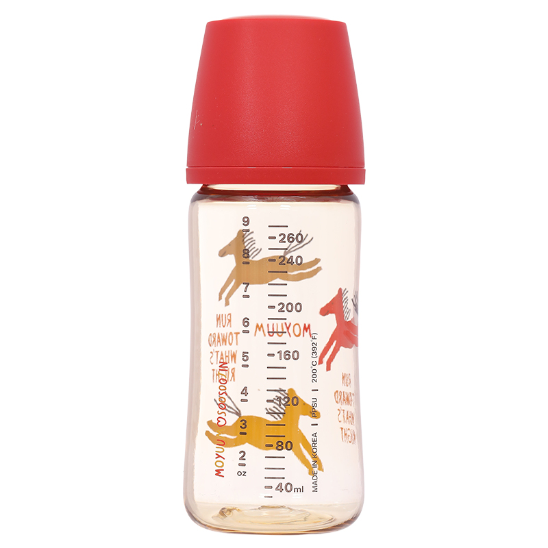 Bình sữa nhựa PPSU Moyuum cổ rộng All In One Bottle 170 ml - Ngựa đỏ (0 - 3 tháng) 16