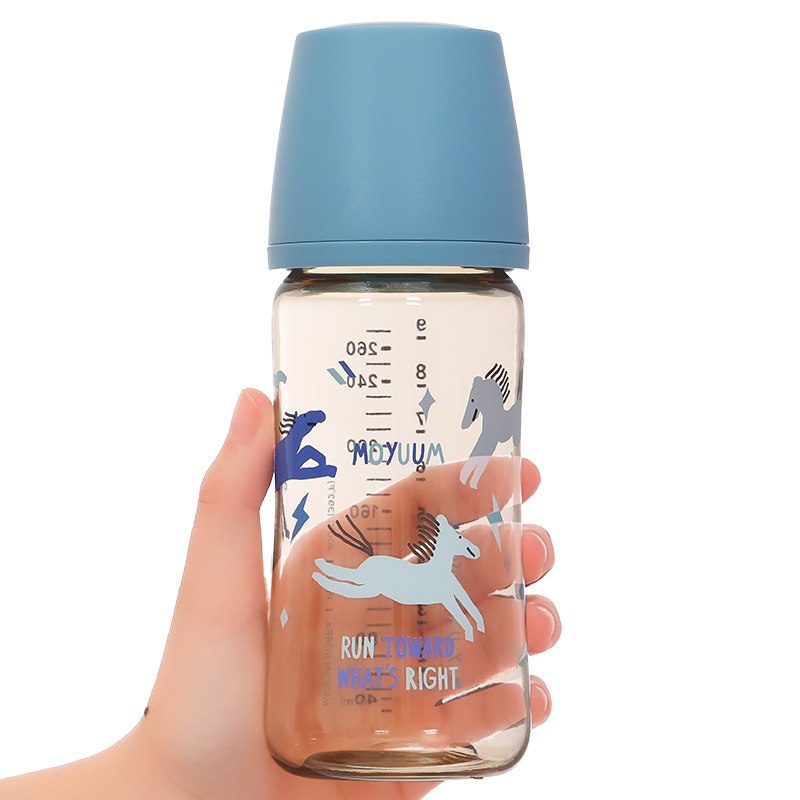Bình sữa nhựa PPSU Moyuum cổ rộng All In One Bottle 170 ml - Ngựa xanh (0 - 3 tháng) 22