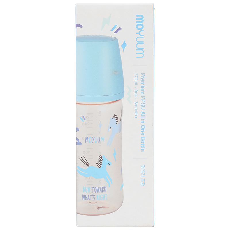 Bình sữa nhựa PPSU Moyuum cổ rộng All In One Bottle 170 ml - Ngựa xanh (0 - 3 tháng) 24