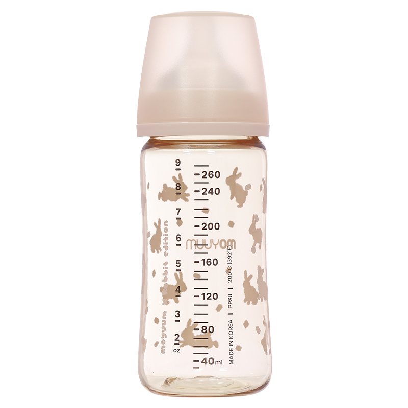 Bình sữa nhựa PPSU Moyuum cổ rộng All In One Bottle 170 ml - Thỏ hồng (0 - 3 tháng) 16