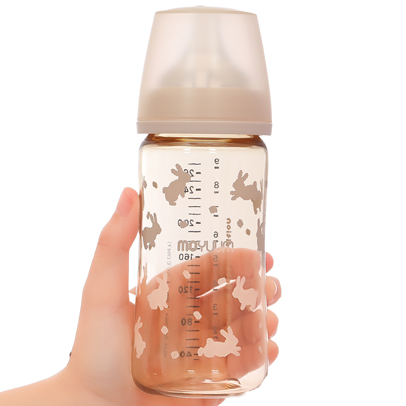 Bình sữa nhựa PPSU Moyuum cổ rộng All In One Bottle 170 ml - Thỏ hồng (0 - 3 tháng) 22