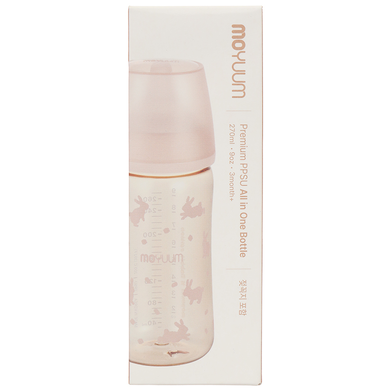 Bình sữa nhựa PPSU Moyuum cổ rộng All In One Bottle 170 ml - Thỏ hồng (0 - 3 tháng) 24
