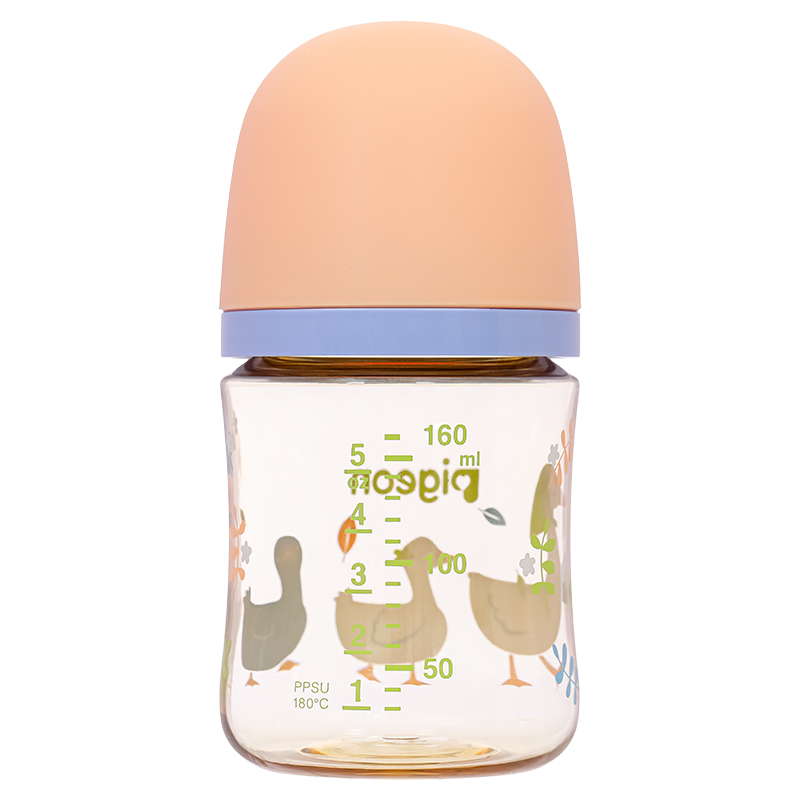 Bình sữa nhựa PPSU Pigeon Softouch Baby-Friendly World cổ rộng 160 ml - Đàn ngỗng (từ 0 tháng) 2