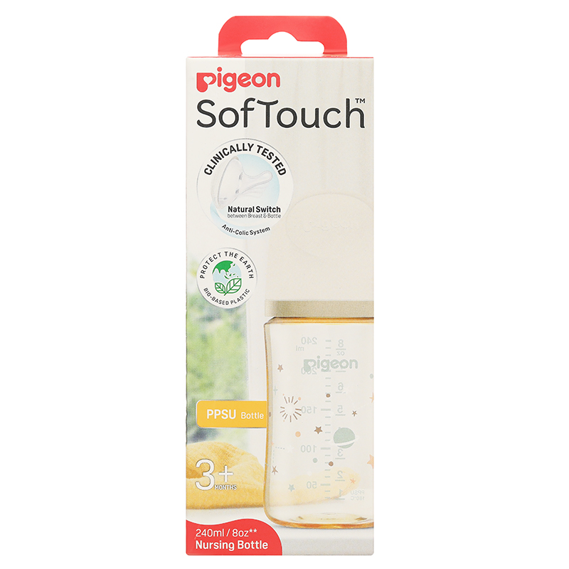 Bình sữa nhựa PPSU Pigeon Softouch Baby-Friendly World cổ rộng 160 ml - Dải ngân hà (từ 0 tháng) 25