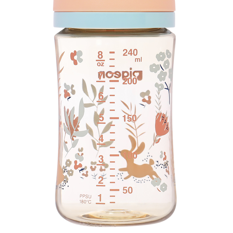 Bình sữa nhựa PPSU Pigeon Softouch Baby-Friendly World cổ rộng 240 ml - Thỏ hồng (từ 3 tháng) 3