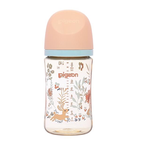 Bình sữa cổ rộng Pigeon Softouch Baby-Friendly World 240 ml