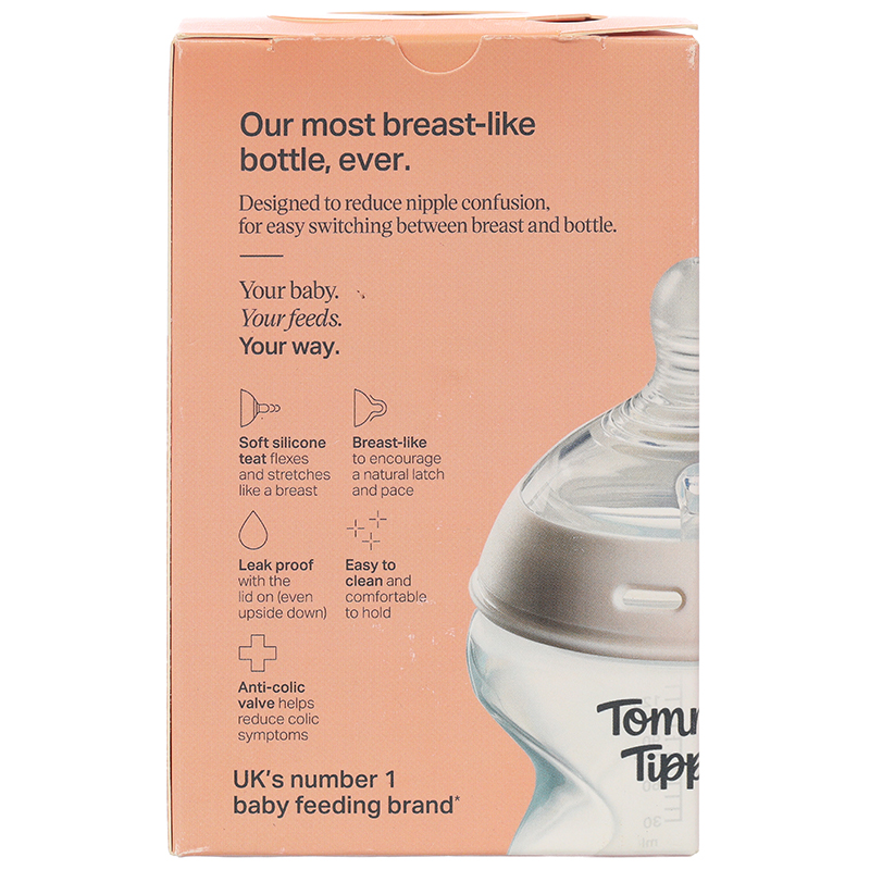 Bình sữa nhựa PP Tommee Tippee Natural Start cổ rộng 150 ml (0 - 3 tháng) - Mẫu mới 12
