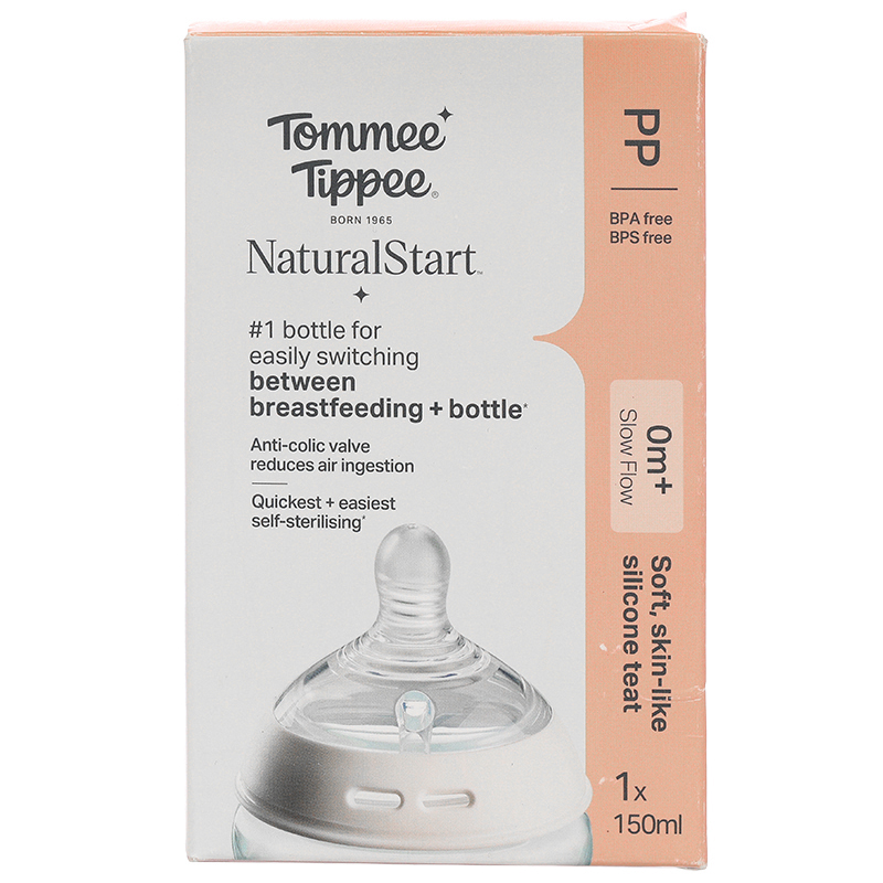 Bình sữa nhựa PP Tommee Tippee Natural Start cổ rộng 150 ml (0 - 3 tháng) - Mẫu mới 10
