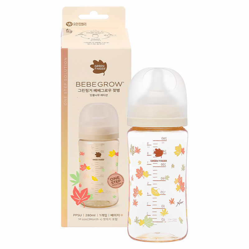 Bình sữa nhựa PPSU GreenFinger cổ rộng 160 ml - Lá phong (từ 1 tháng) 23