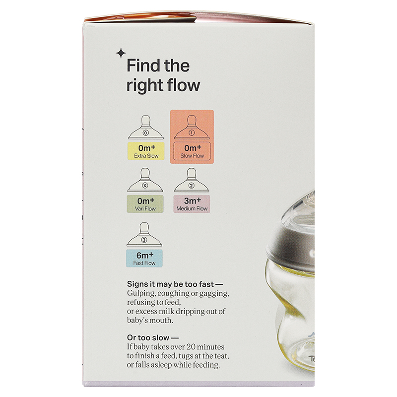 Bình sữa nhựa PPSU Tommee Tippee Natural Start cổ rộng 260 ml (3 - 6 tháng) - Họa tiết hồng 26
