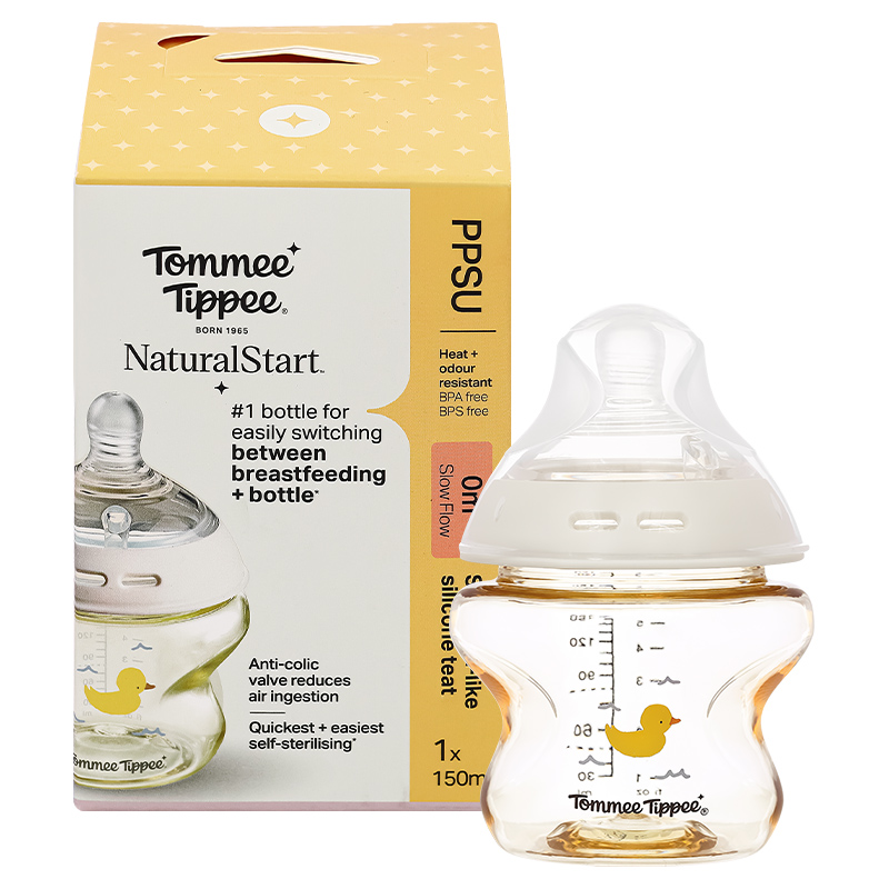 Bình sữa nhựa PPSU Tommee Tippee Natural Start cổ rộng 260 ml (3 - 6 tháng) - Họa tiết hồng 22