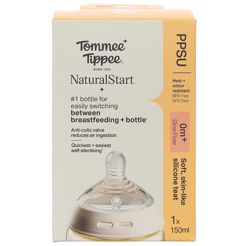 Bình sữa nhựa PPSU Tommee Tippee Natural Start cổ rộng 260 ml (3 - 6 tháng) - Mẫu mới 23