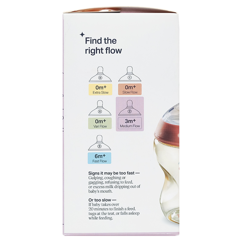 Bình sữa nhựa PPSU Tommee Tippee Natural Start cổ rộng 260 ml (3 - 6 tháng) - Họa tiết hồng 13