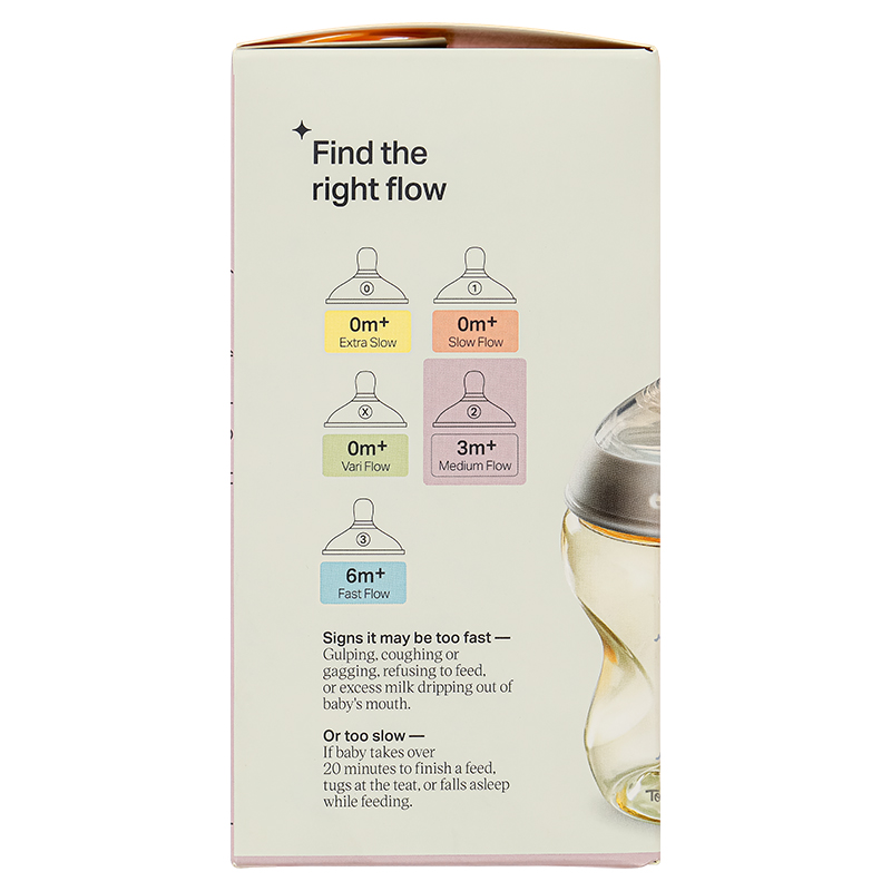 Bình sữa nhựa PPSU Tommee Tippee Natural Start cổ rộng 260 ml (3 - 6 tháng) - Họa tiết hồng 40