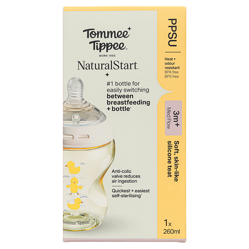 Bình sữa nhựa PPSU Tommee Tippee Natural Start cổ rộng 260 ml (3 - 6 tháng) - Họa tiết hồng 37