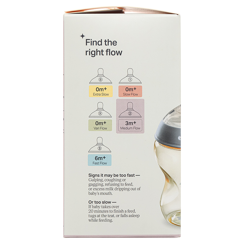 Bình sữa nhựa PPSU Tommee Tippee Natural Start cổ rộng 260 ml (3 - 6 tháng) - Họa tiết hồng 54