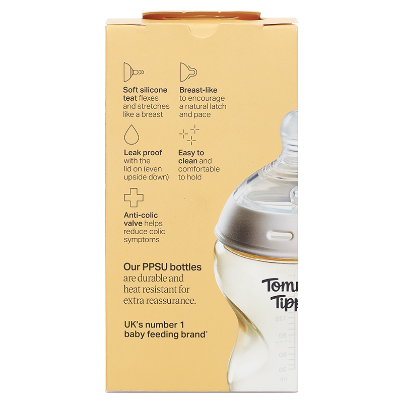 Bình sữa nhựa PPSU Tommee Tippee Natural Start cổ rộng 260 ml (3 - 6 tháng) - Mẫu mới 11