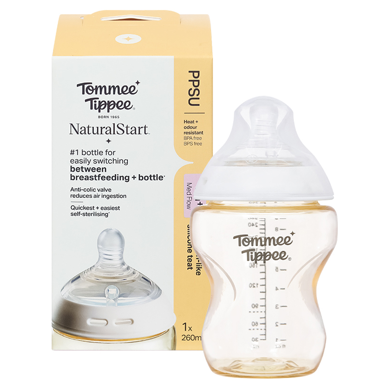 Bình sữa nhựa PPSU Tommee Tippee Natural Start cổ rộng 260 ml (3 - 6 tháng) - Mẫu mới 9