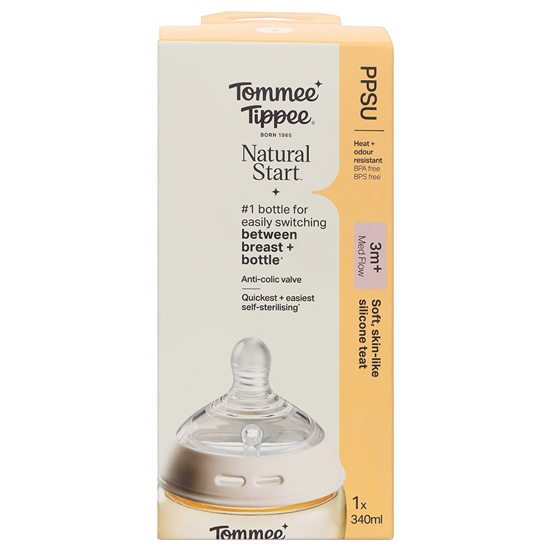 Bình sữa nhựa PPSU Tommee Tippee Natural Start cổ rộng 260 ml (3 - 6 tháng) - Mẫu mới 36