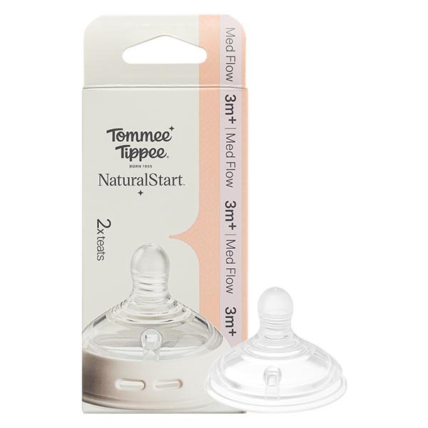 Bộ 2 núm ti Tommee Tippee Natural Start silicone cổ rộng size 2