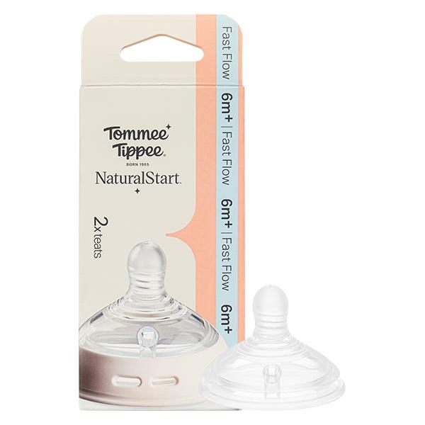 Bộ 2 núm ti Tommee Tippee Natural Start silicone cổ rộng size 3
