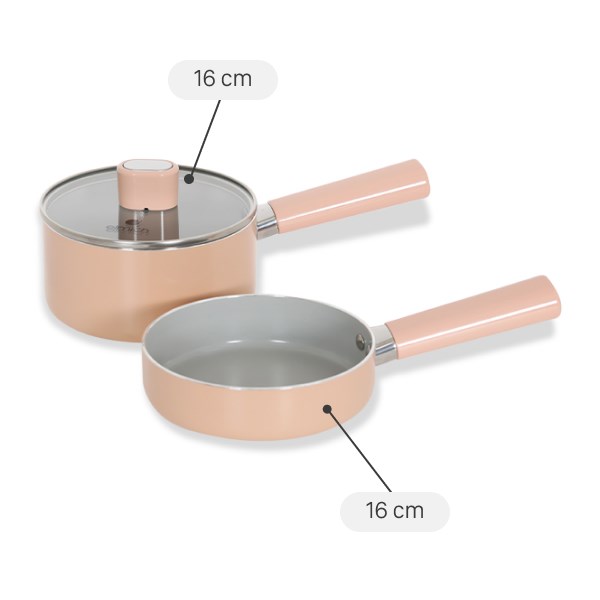 Bộ chảo quánh nhôm chống dính Elmich Baby EL-1169AP - chính hãng, giá tốt - AVAKids.com