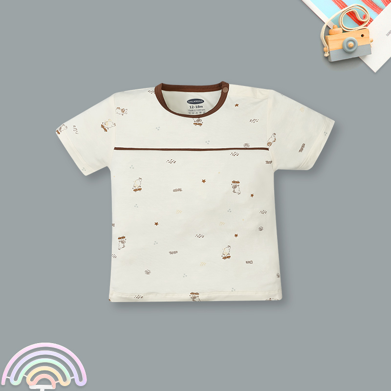 Bộ tay ngắn bé trai Ualarogo UR042 màu xám 15