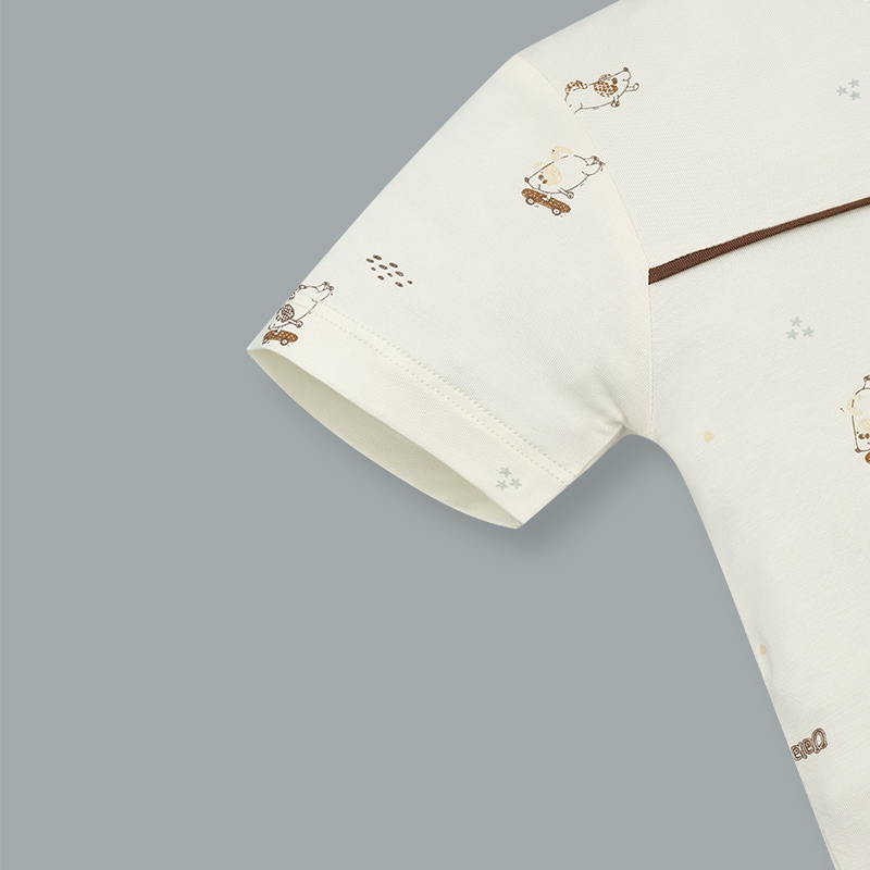 Bộ tay ngắn bé trai Ualarogo UR042 màu xám 18