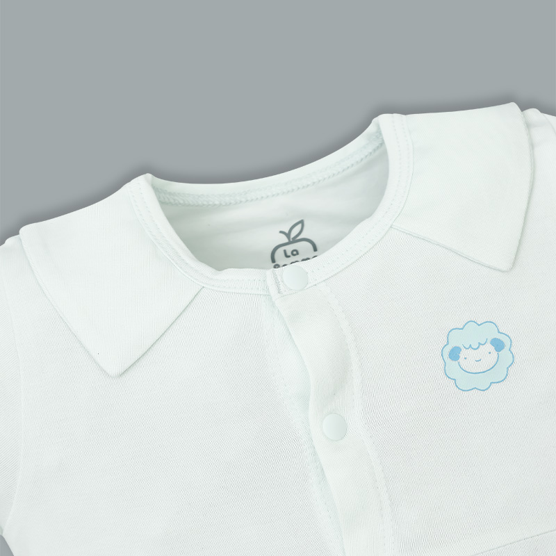 Bodysuit tay ngắn La Pomme giấc mơ mùa hè màu xanh 3