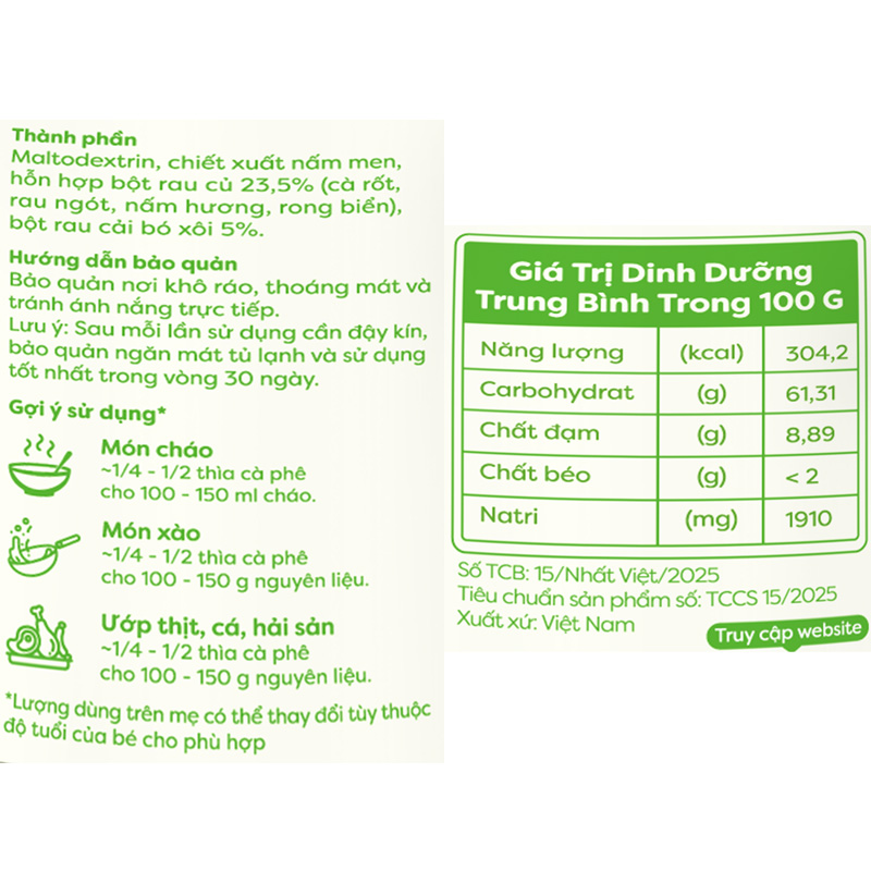 Bột nêm Anpaso măng tây hũ 60g - Giao bao bì ngẫu nhiên 12