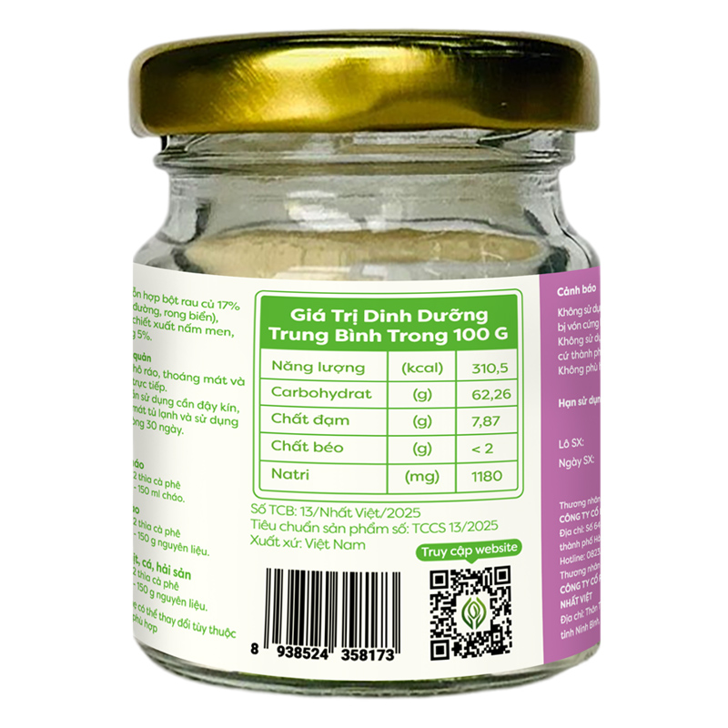 Bột nêm Anpaso măng tây hũ 60g - Giao bao bì ngẫu nhiên 25
