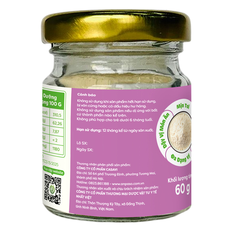 Bột nêm Anpaso măng tây hũ 60g - Giao bao bì ngẫu nhiên 27