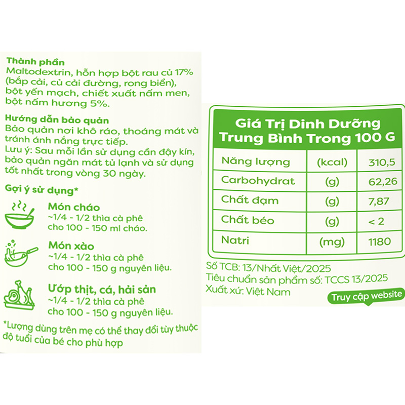 Bột nêm Anpaso măng tây hũ 60g - Giao bao bì ngẫu nhiên 28