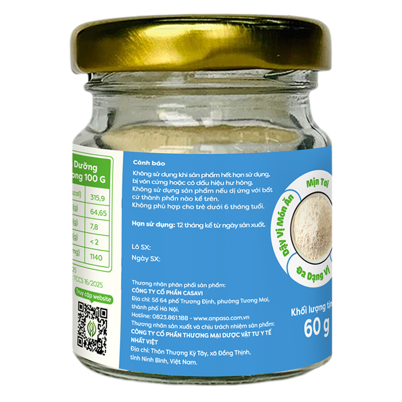 Bột nêm Anpaso măng tây hũ 60g - Giao bao bì ngẫu nhiên 19