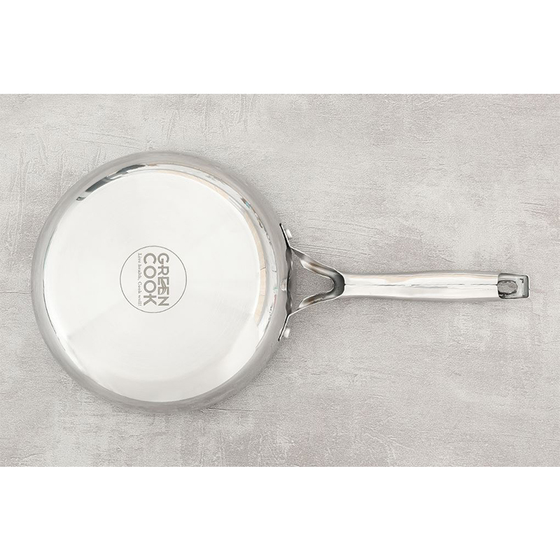 Chảo inox nguyên khối đáy từ 20 cm Green Cook GCP2518-20IH 6