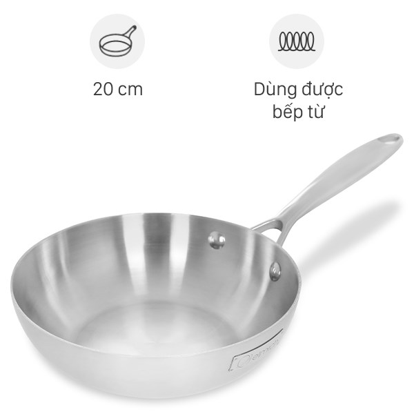Chảo inox nguyên khối đáy từ 20cm Elmich Trimax EL-2836IN20 - AVAKids.com