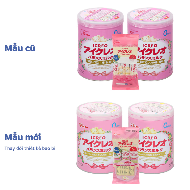 Combo 2 hộp sữa bột Glico Icreo số 0 800g (0 - 12 tháng) 23