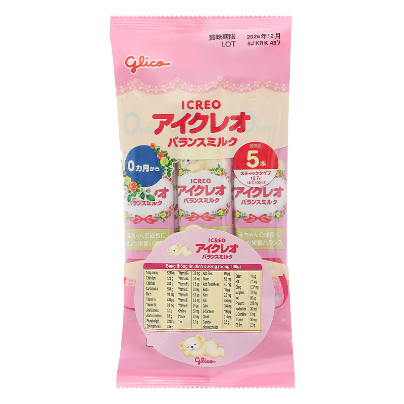 Combo 2 hộp sữa bột Glico Icreo số 0 800g (0 - 12 tháng) 34