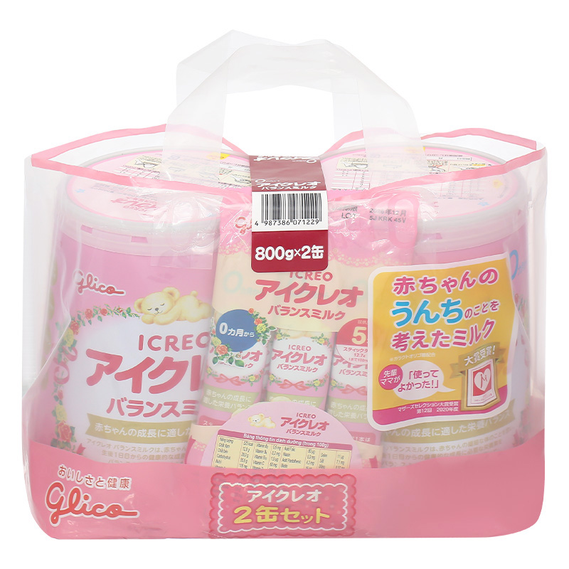 Combo 2 hộp sữa bột Glico Icreo số 0 800g (0 - 12 tháng) 25
